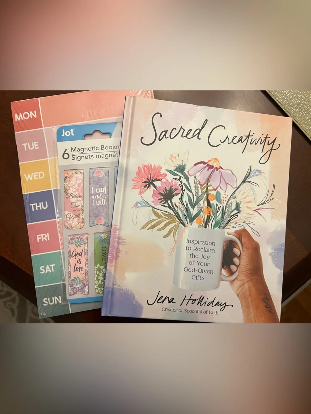 Sacred Creativity Book with Notepad & Magnetic Bookmarks - Journaling Gift Set